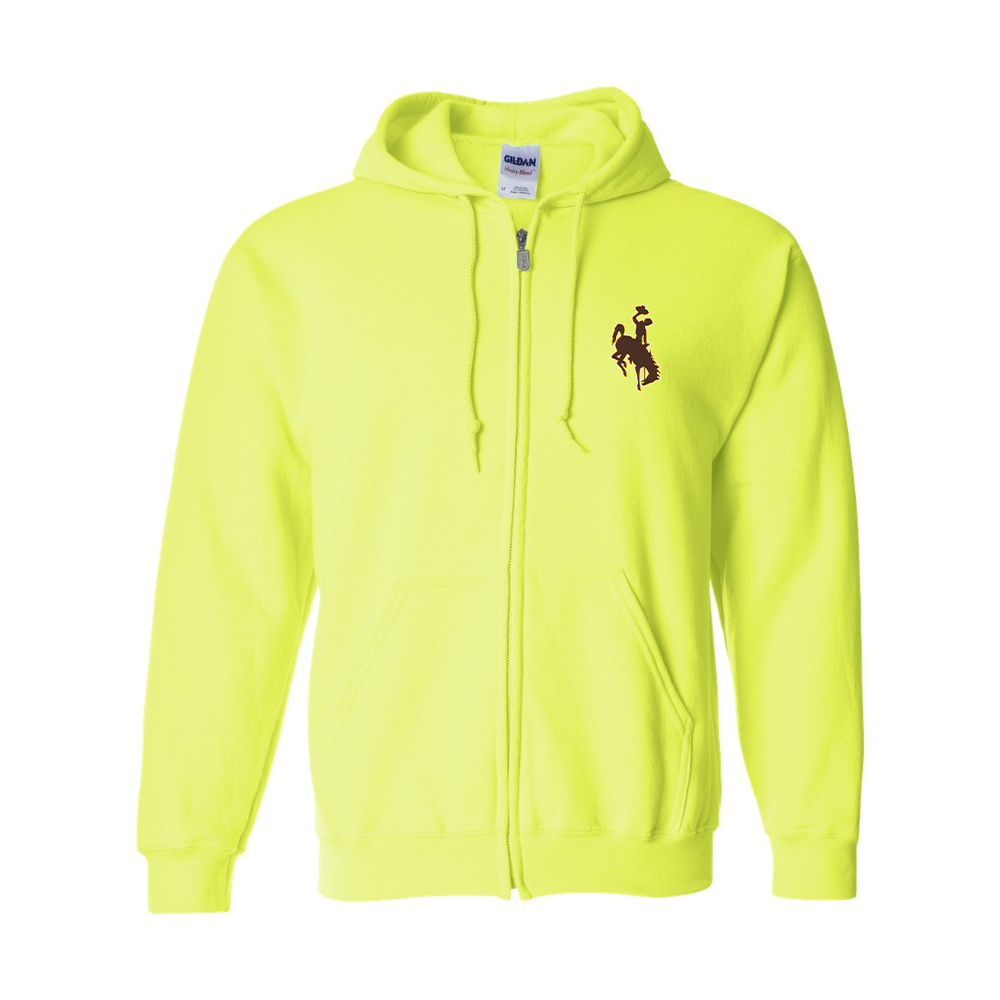 Men's Wyoming Cowboys JERZEES NuBlend Full-Zip Hooded Sweatshirt