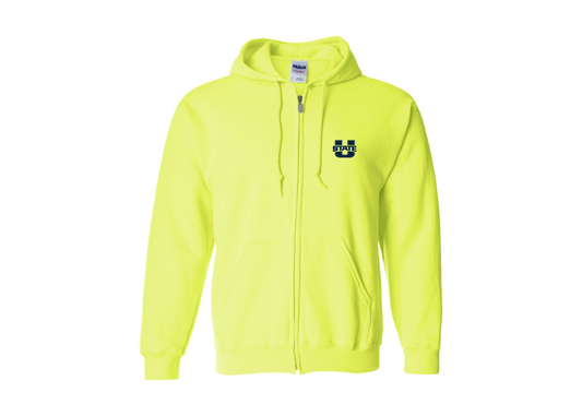 Men's Utah State Aggies Gildan  Heavy Blend Full Zip Hooded Sweatshirt