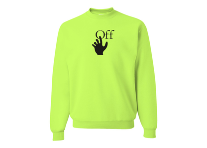 Men's Off-White Hand JERZEES NuBlend Crewneck Sweatshirt