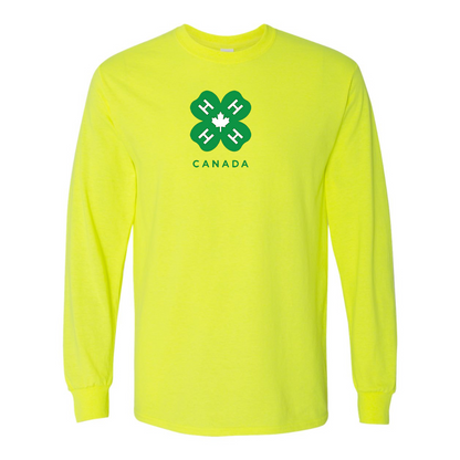 Men's 4H Canada Logo Gildan Heavy Cotton Long Sleeve T-Shirt