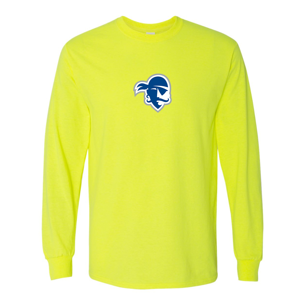 Men's Seton Hall Pirates Logo Gildan Heavy Cotton Long Sleeve T-Shirt