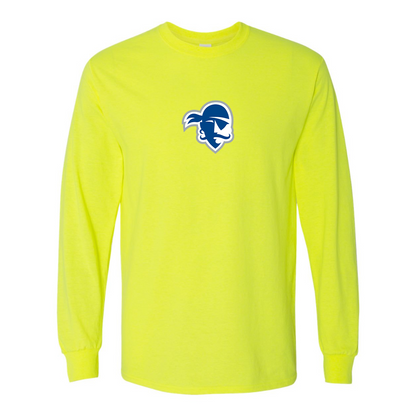 Men's Seton Hall Pirates Logo Gildan Heavy Cotton Long Sleeve T-Shirt
