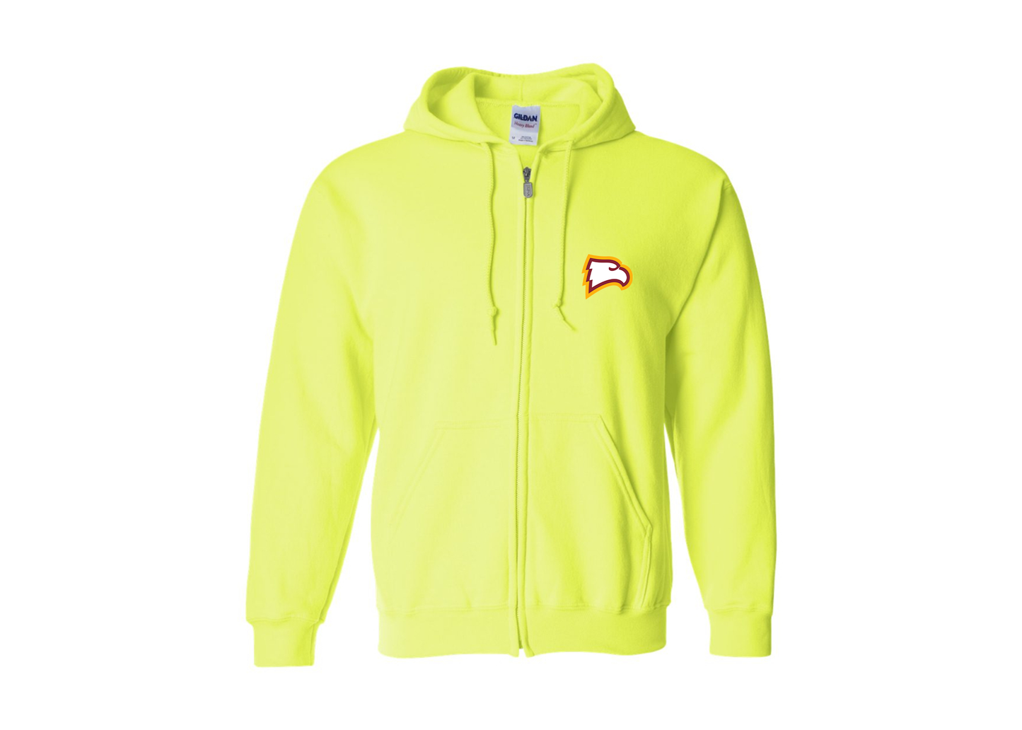 Men's Winthrop Eagles Gildan  Heavy Blend Full Zip Hooded Sweatshirt