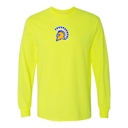 Men's San Jose State Spartans Logo Gildan Heavy Cotton Long Sleeve T-Shirt