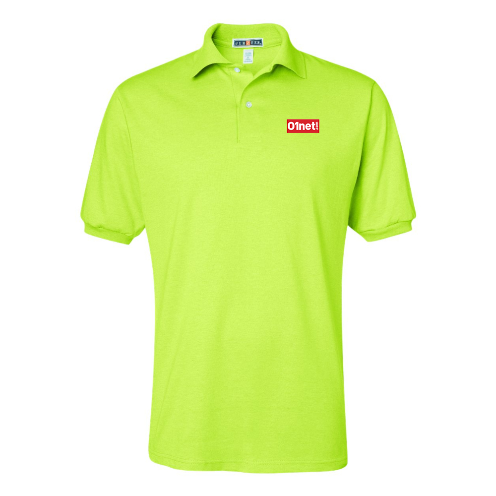 Men's 01net Logo JERZEES  SpotShield polo