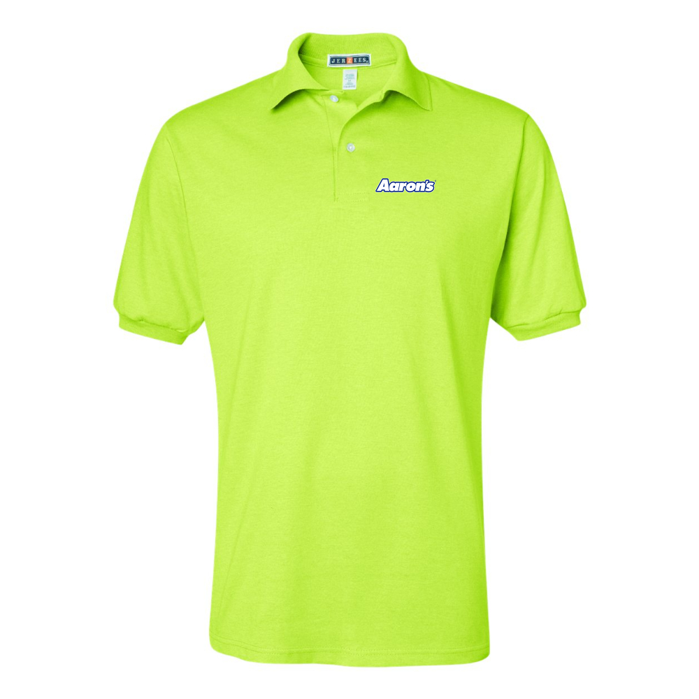 Men's Aaron_s Logo JERZEES  SpotShield polo
