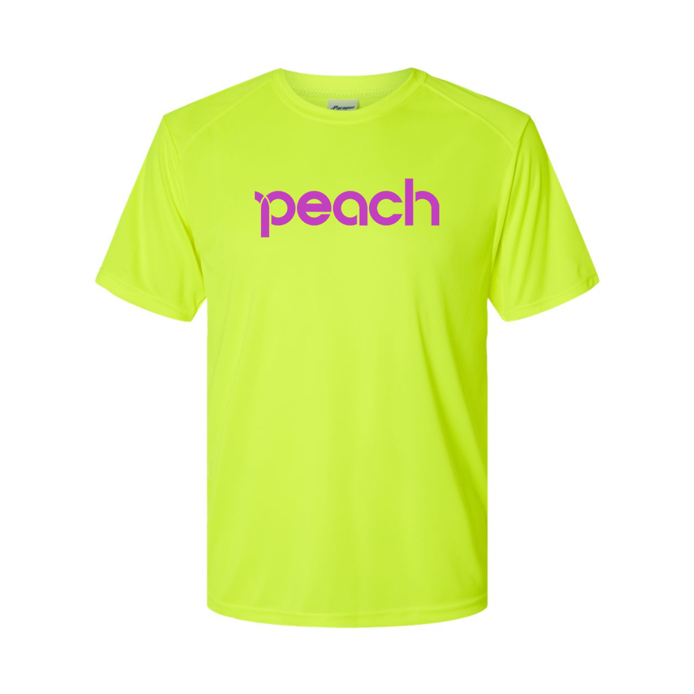 Men's Peach Aviation Logo Polyester T-Shirt