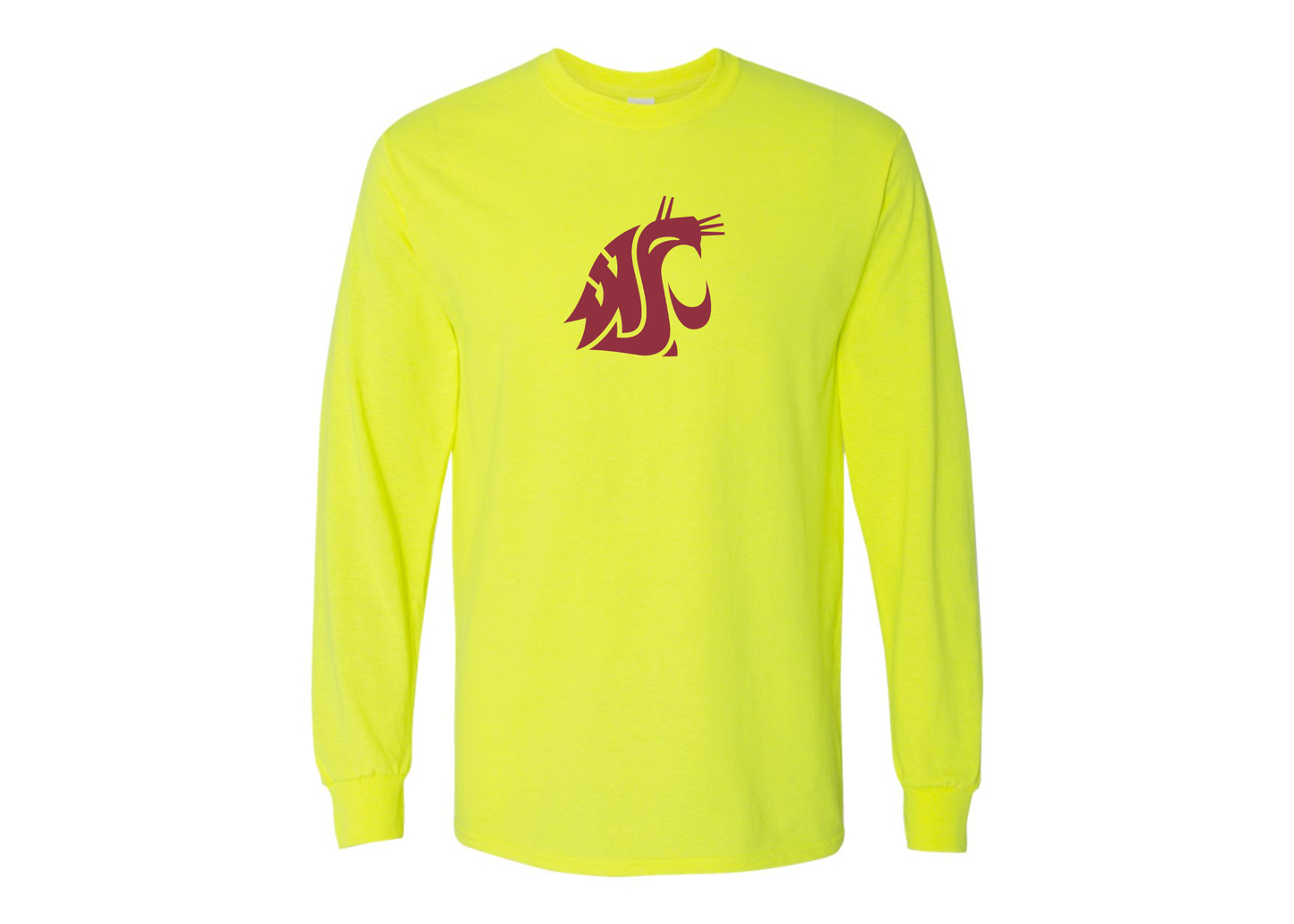 Men's Washington State Cougars Gildan Heavy Cotton Long Sleeve T-Shirt