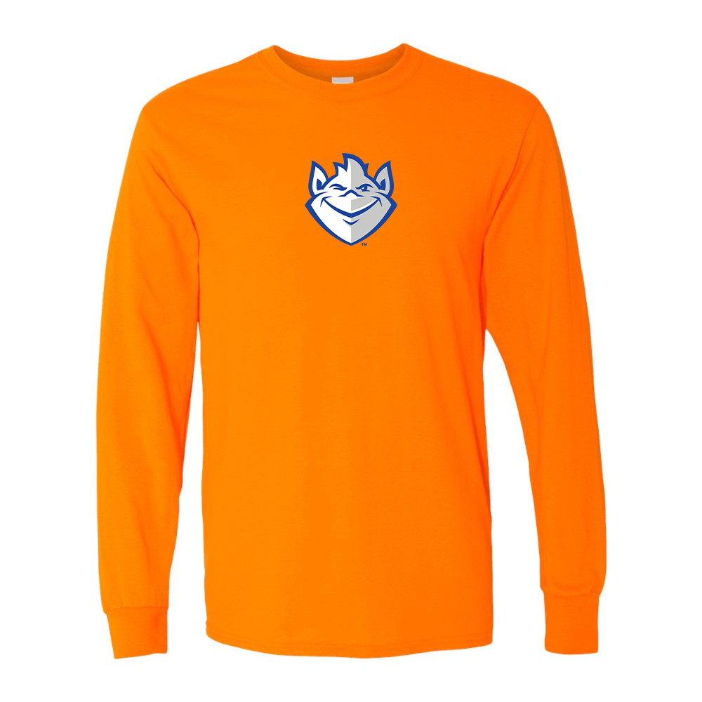Men's Saint Louis Billikens Logo Gildan Heavy Cotton Long Sleeve T-Shirt