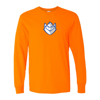 Men's Saint Louis Billikens Logo Gildan Heavy Cotton Long Sleeve T-Shirt