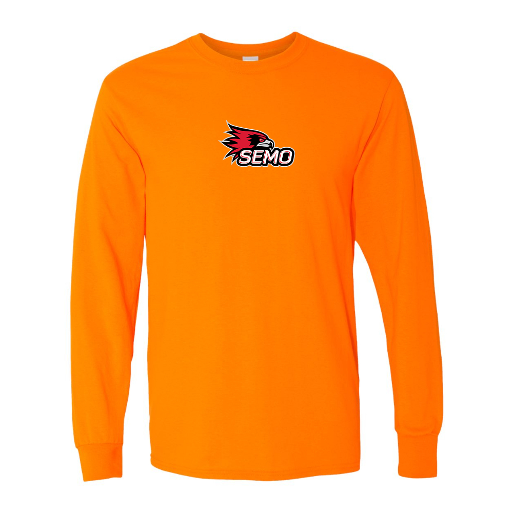 Men's SEMO Redhawks Logo Gildan Heavy Cotton Long Sleeve T-Shirt