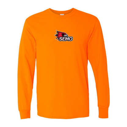 Men's SEMO Redhawks Logo Gildan Heavy Cotton Long Sleeve T-Shirt