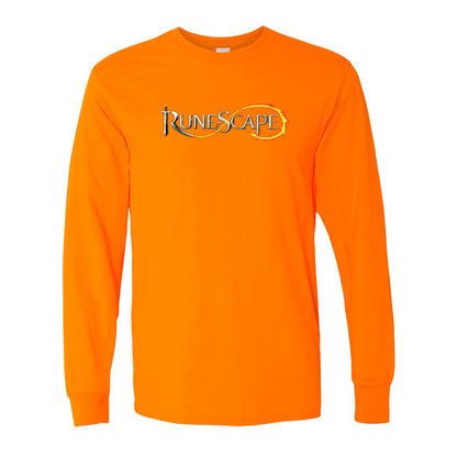 Men's Runescape Logo Gildan Heavy Cotton Long Sleeve T-Shirt