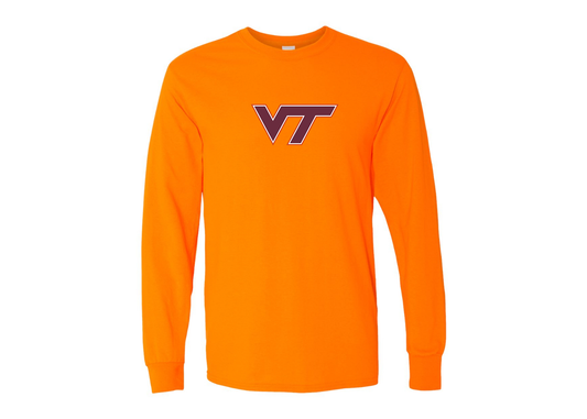 Men's Virginia Tech Hokies Gildan Heavy Cotton Long Sleeve T-Shirt