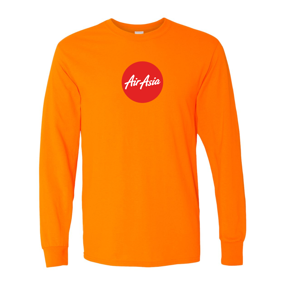 Men's Air Asia Logo Gildan Heavy Cotton Long Sleeve T-Shirt