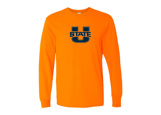 Men's Utah State Aggies Gildan Heavy Cotton Long Sleeve T-Shirt