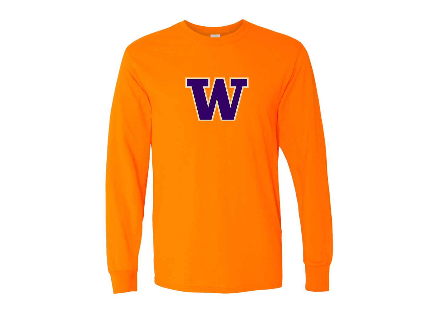 Men's Washington Huskies Gildan Heavy Cotton Long Sleeve T-Shirt