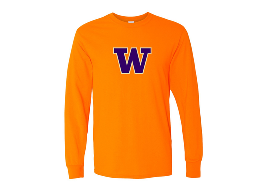 Men's Washington Huskies Gildan Heavy Cotton Long Sleeve T-Shirt