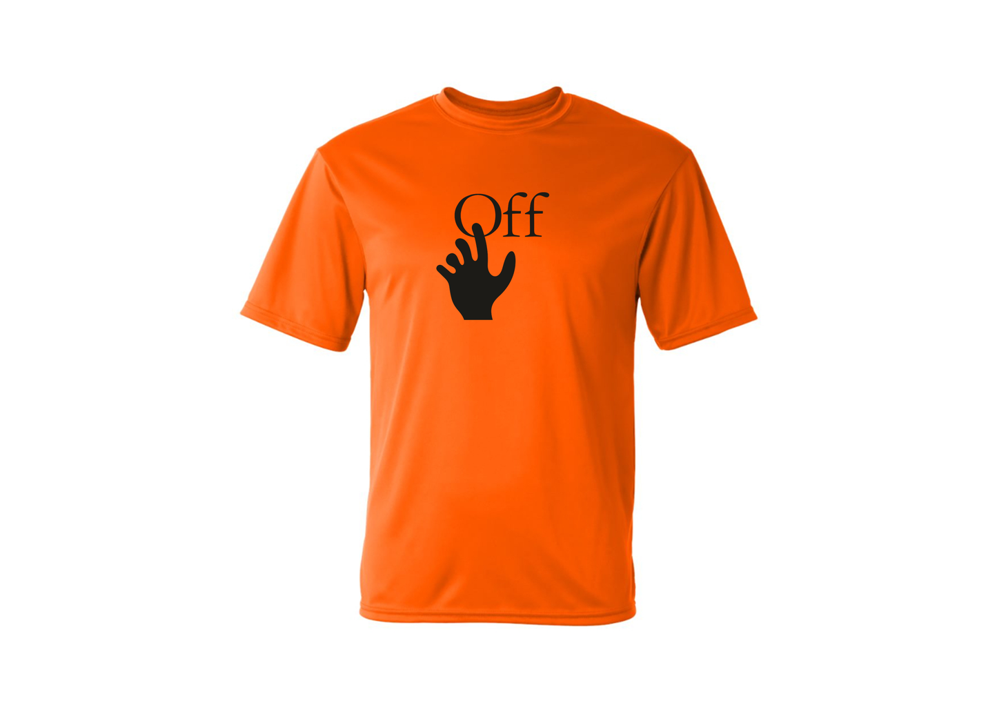 Men's Off-White Hand Polyester T-Shirt