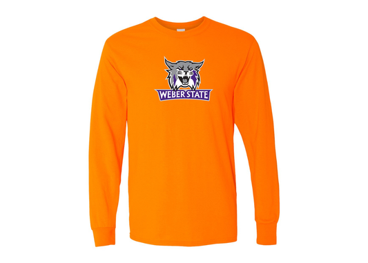 Men's Weber State Wildcats Gildan Heavy Cotton Long Sleeve T-Shirt