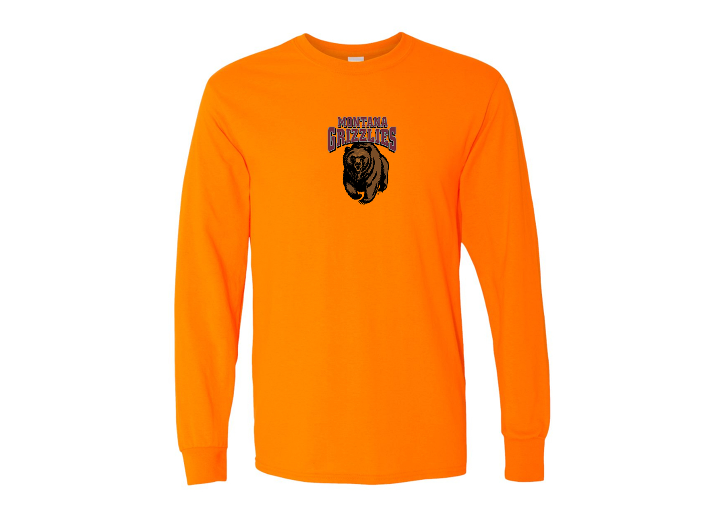 Men's Montana Grizzliesl Gildan Heavy Cotton Long Sleeve T-Shirt