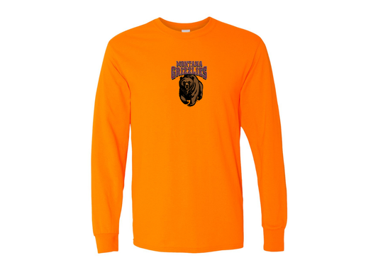 Men's Montana Grizzliesl Gildan Heavy Cotton Long Sleeve T-Shirt