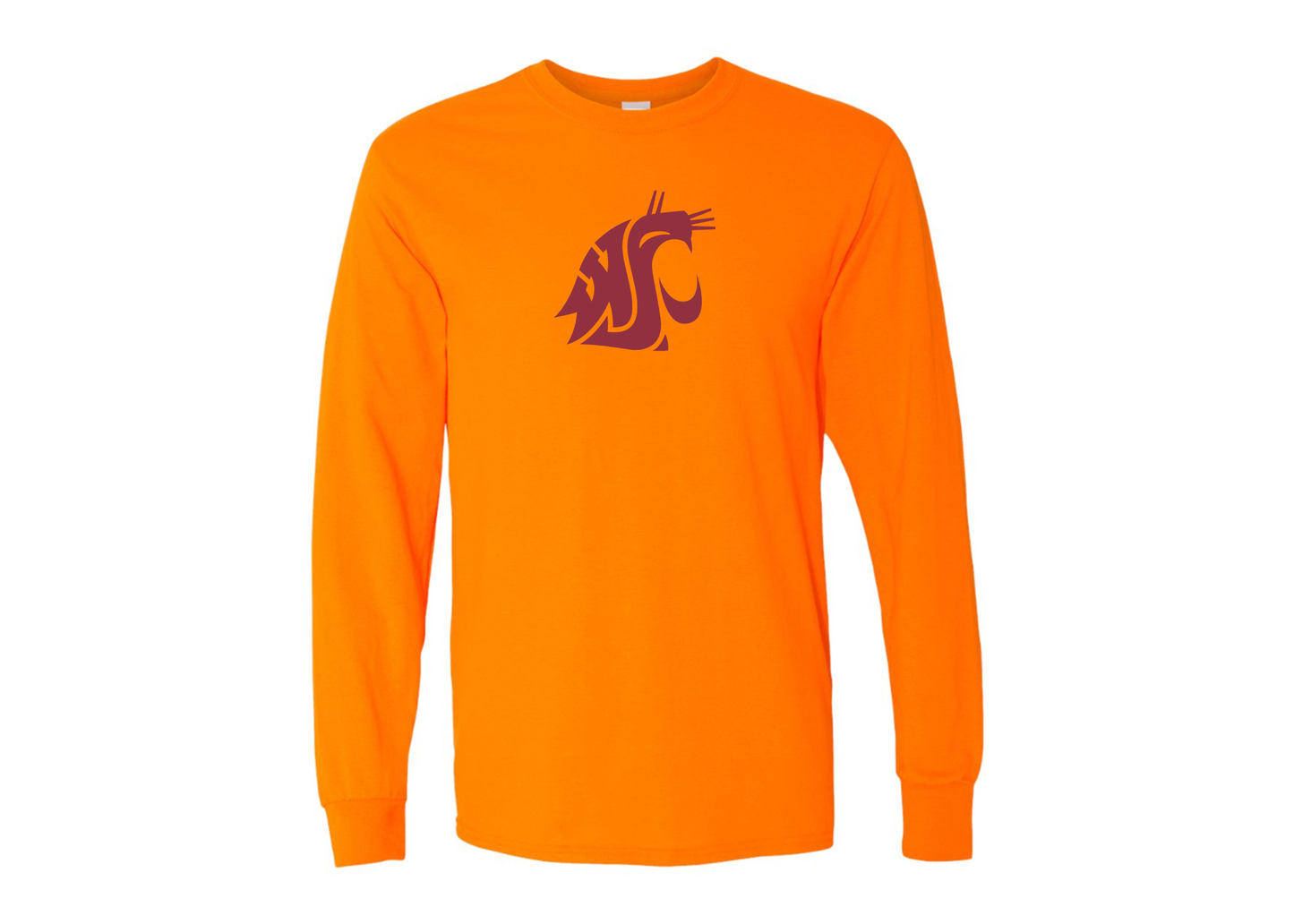 Men's Washington State Cougars Gildan Heavy Cotton Long Sleeve T-Shirt
