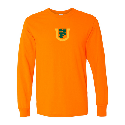 Men's San Francisco Dons Logo Gildan Heavy Cotton Long Sleeve T-Shirt