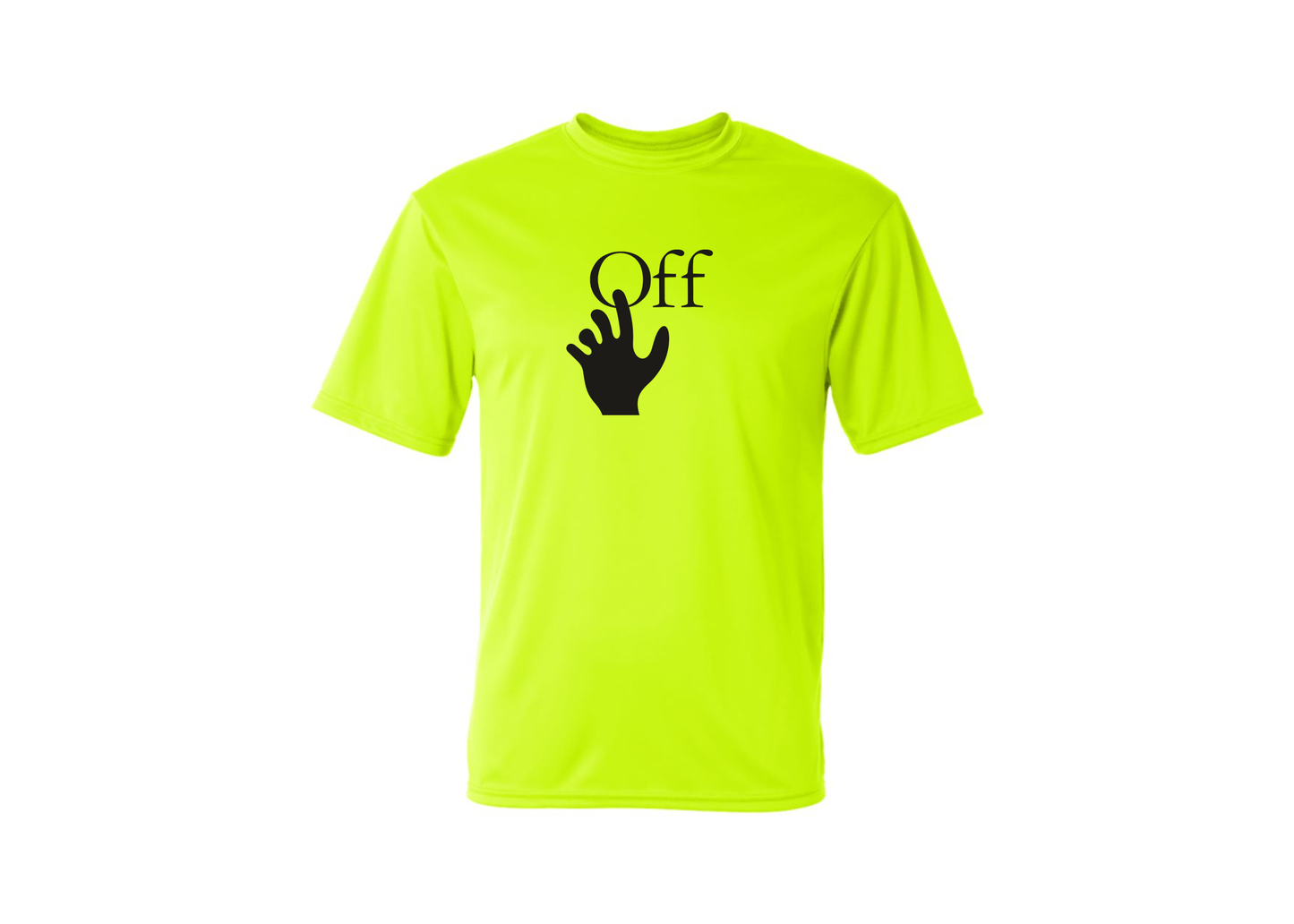 Men's Off-White Hand Polyester T-Shirt