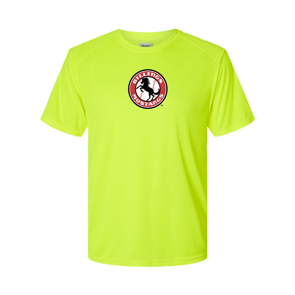 Men's Billings Mustangs Logo Polyester T-Shirt