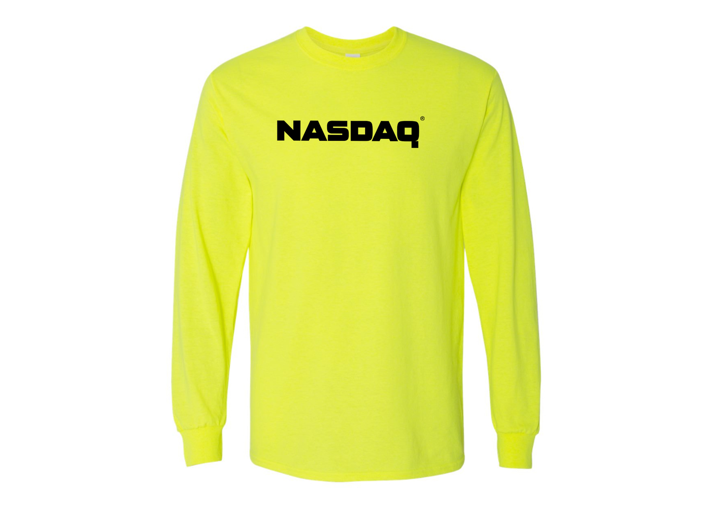 Men's Nasdaq Logo Gildan Heavy Cotton Long Sleeve T-Shirt