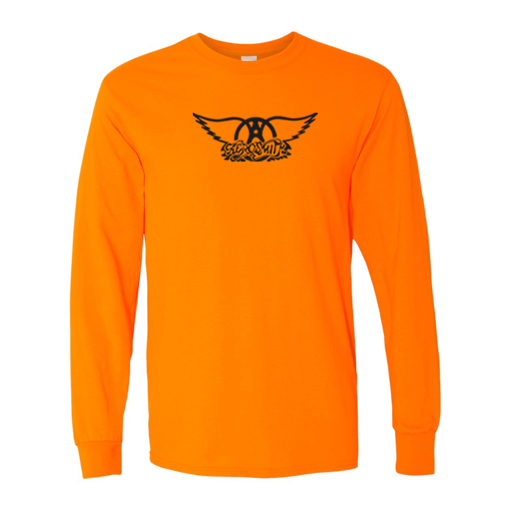 Men's Aerosmith Logo Gildan Heavy Cotton Long Sleeve T-Shirt