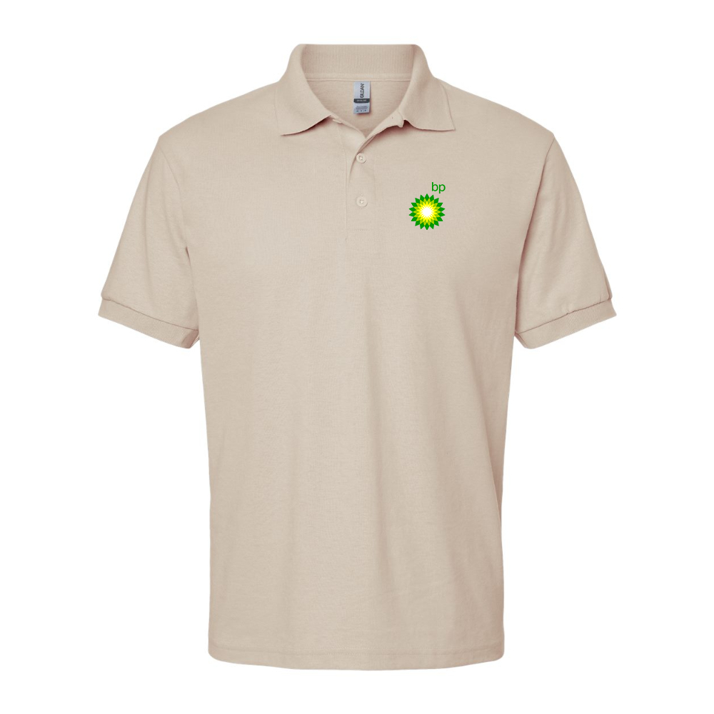 Men's BP Oil Logo Gildan Dry Blend Jersey Polo