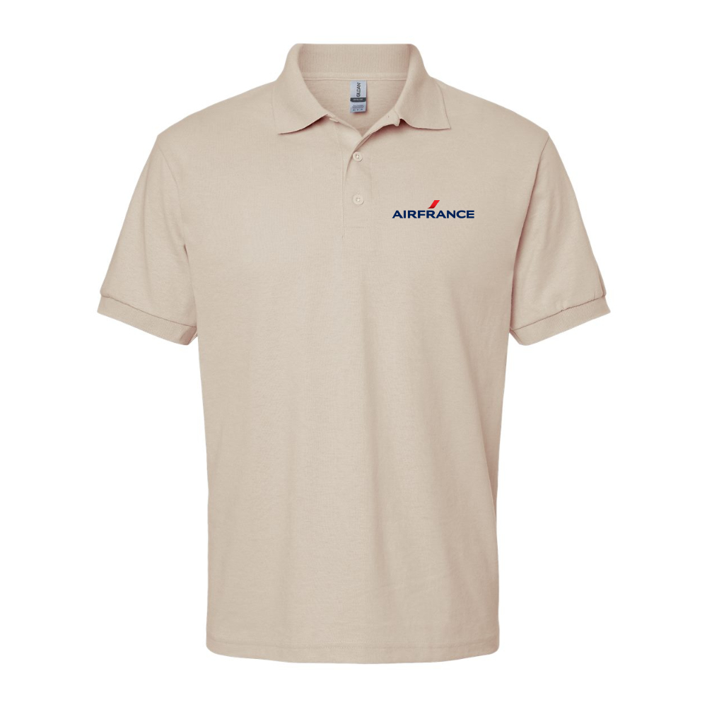 Men's Air France Logo Gildan Dry Blend Jersey Polo