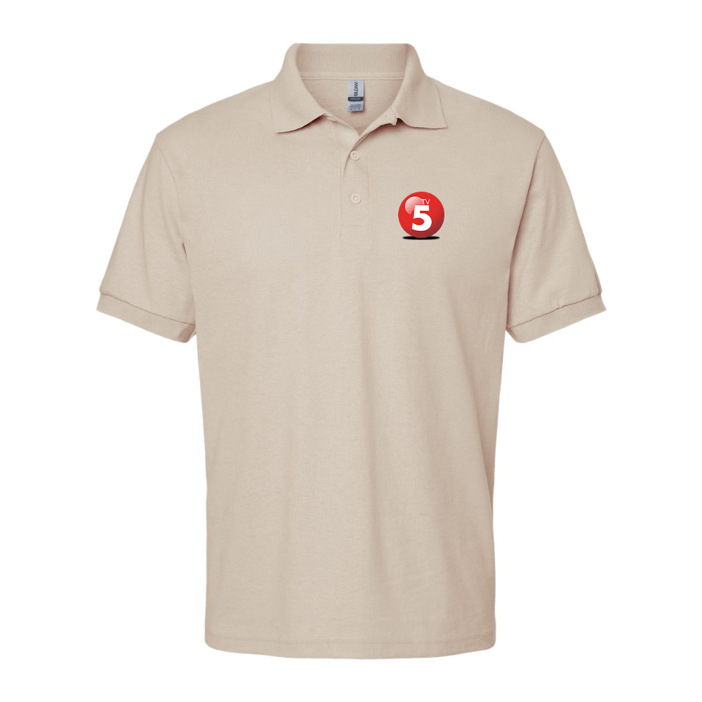 Men's ABC TV5 Logo Gildan Dry Blend Jersey Polo