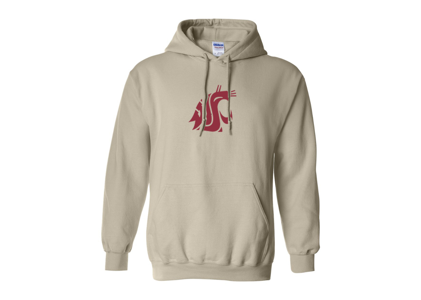 Men's Washington State Cougars Gildan  Heavy Blend Hooded Sweatshirt