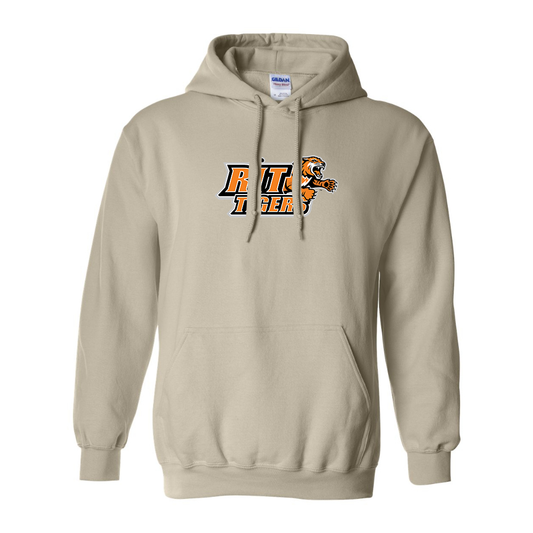 Men's RIT Tigers Logo Gildan  Heavy Blend Hooded Sweatshirt