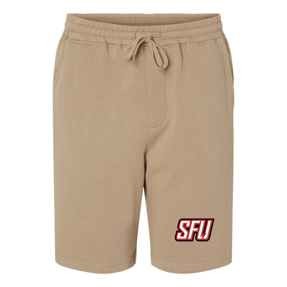 Men's Saint Francis Red Flash Logo Independent Trading Co Midweight Fleece Shorts