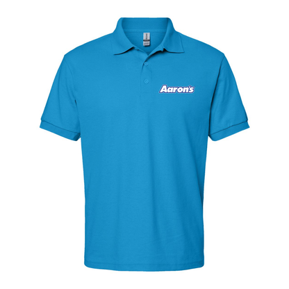 Men's Aaron_s Logo Gildan Dry Blend Jersey Polo