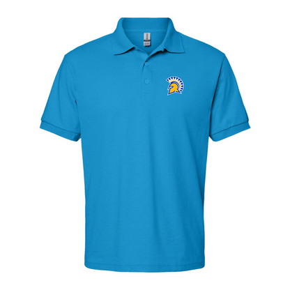Men's San Jose State Spartans Logo Gildan Dry Blend Jersey Polo