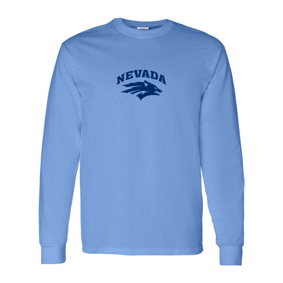 Youth Nevada Wolf Pack Logo Cotton Long Sleeve T-Shirt