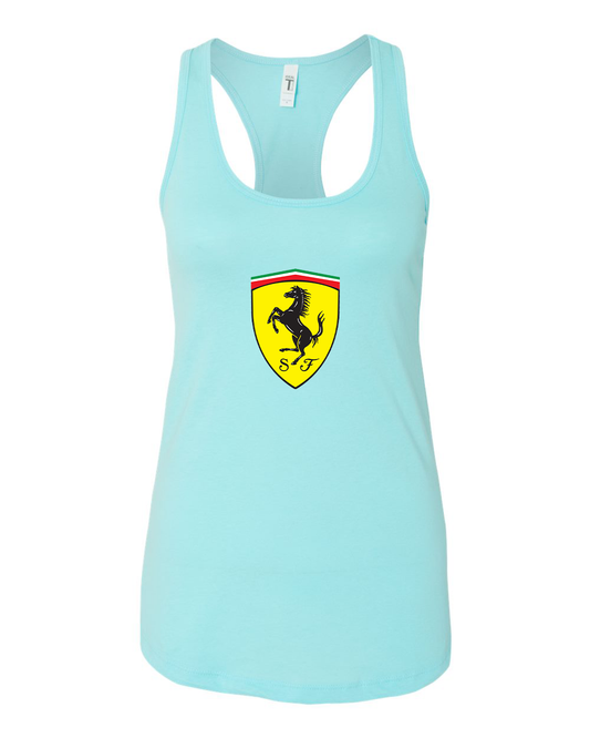 Women's Ferrari Motorsport Car Racerback Tank Top