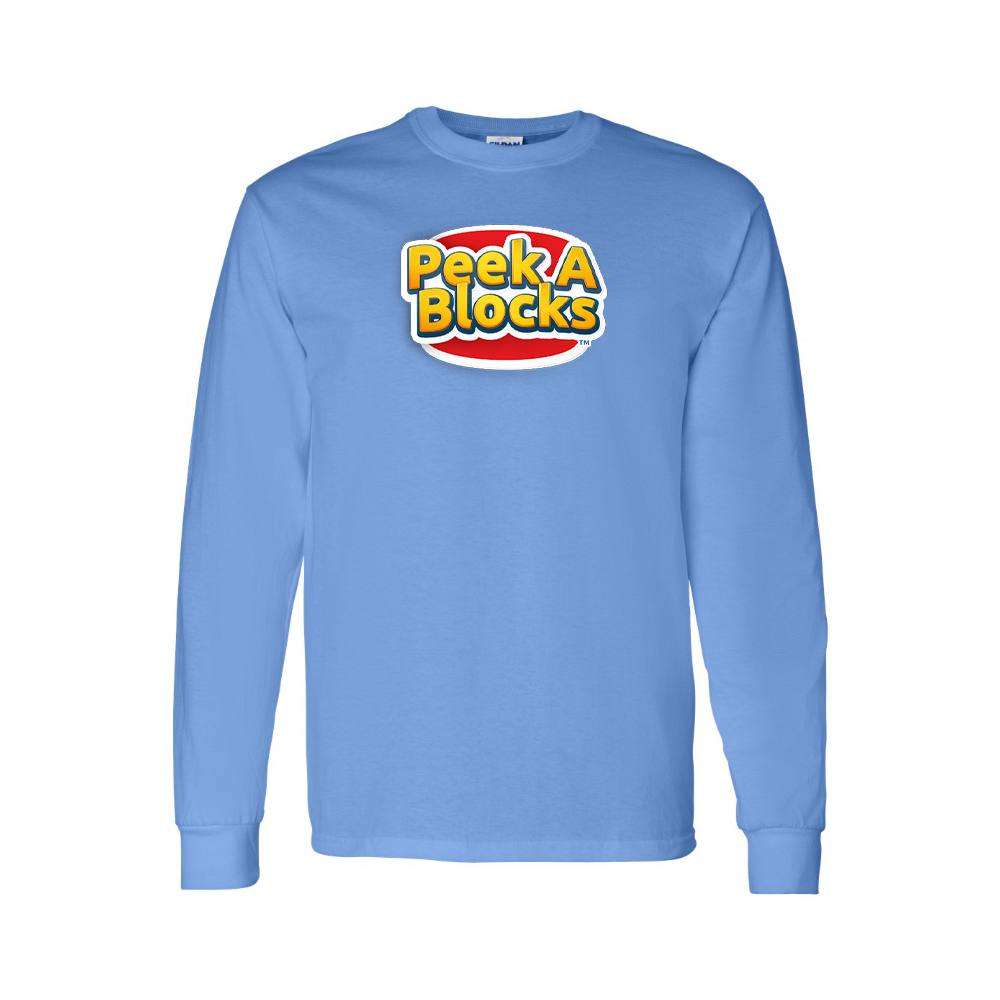 Men's Peek A Blocks Logo Long Sleeve T-Shirt