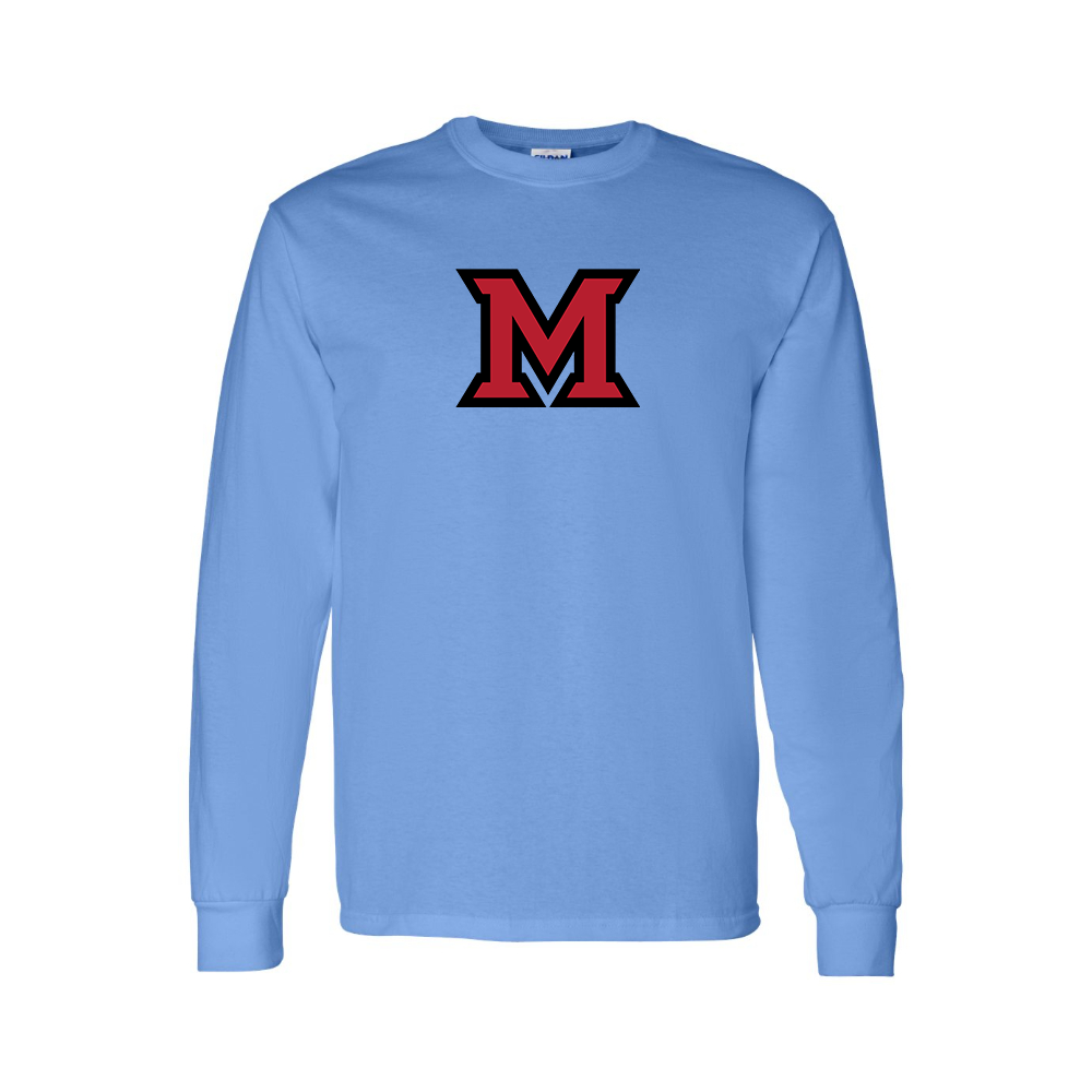 Youth Miami Ohio RedHawks Logo Cotton Long Sleeve T-Shirt