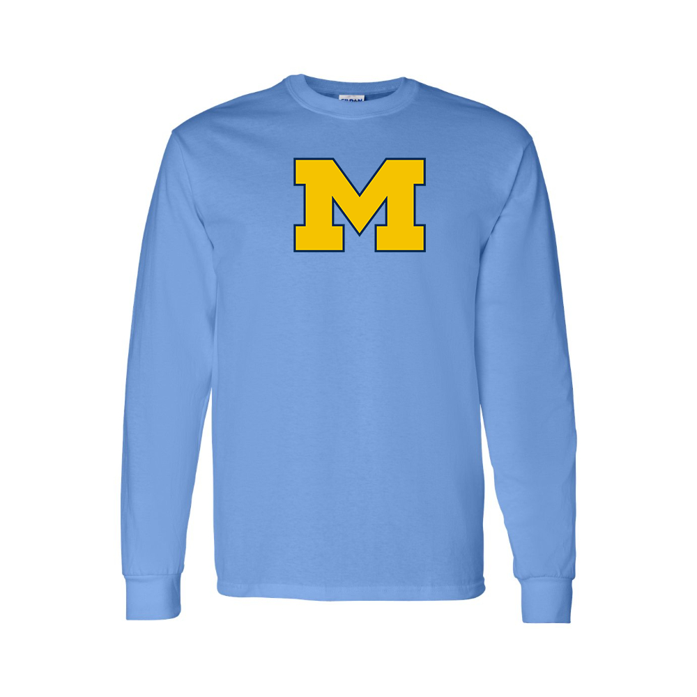 Youth Michigan Wolverines Logo Cotton Long Sleeve T-Shirt