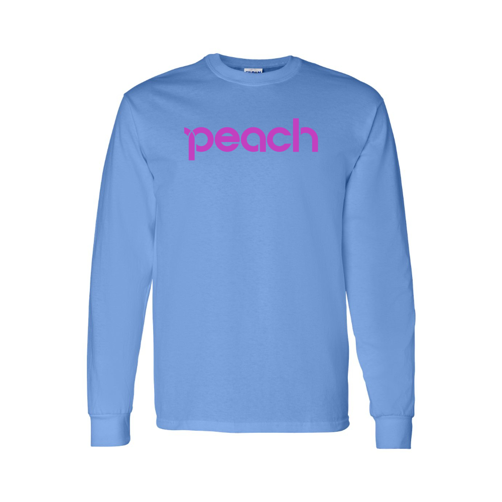 Youth Peach Aviation Logo Cotton Long Sleeve T-Shirt
