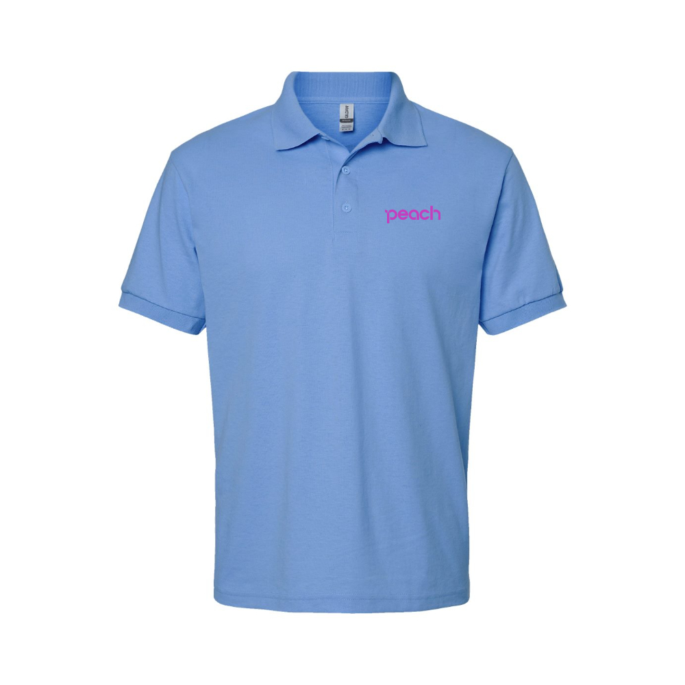 Men's Peach Aviation Logo Dry Blend Polo