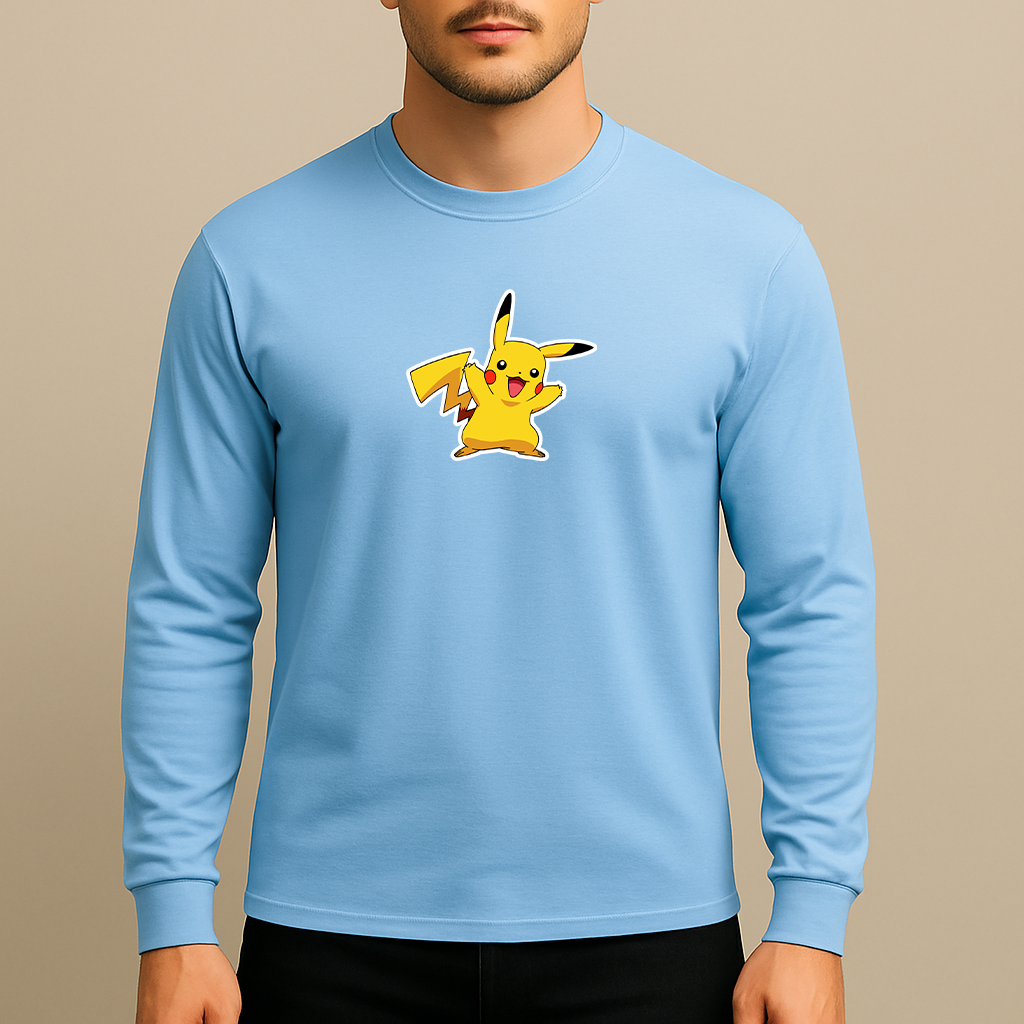Pikachu Cartoon Long Sleeve T-Shirt