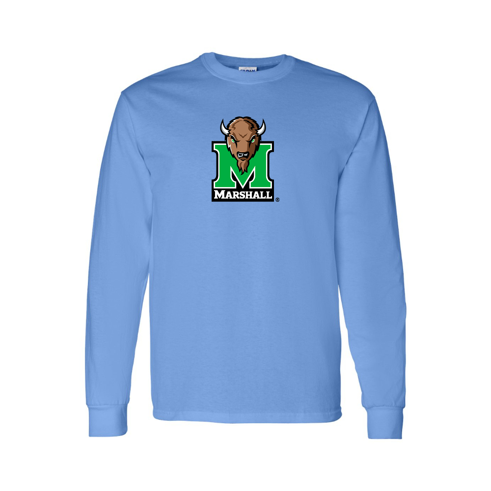 Youth Marshall Thundering Herd Logo Cotton Long Sleeve T-Shirt