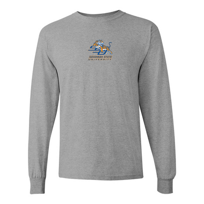 Men's Savannah State Tigers Logo Gildan Heavy Cotton Long Sleeve T-Shirt